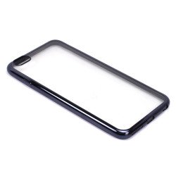 Apple iPhone 6s 6 4.7 Crystal Clear Electroplate Hybrid Soft Case (Navy Blue)